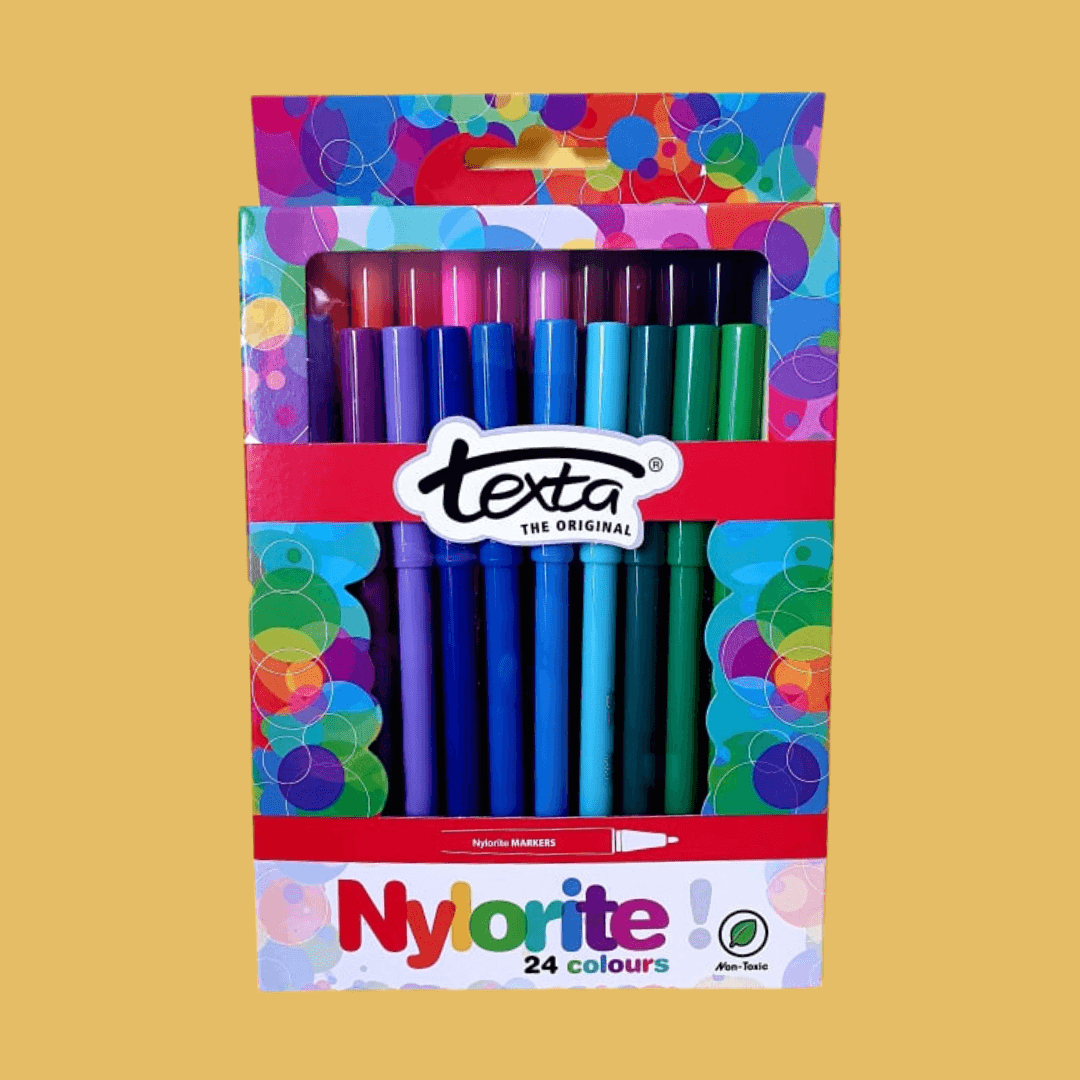Coloured Markers Nylorite Texta 24pk Social Seeds