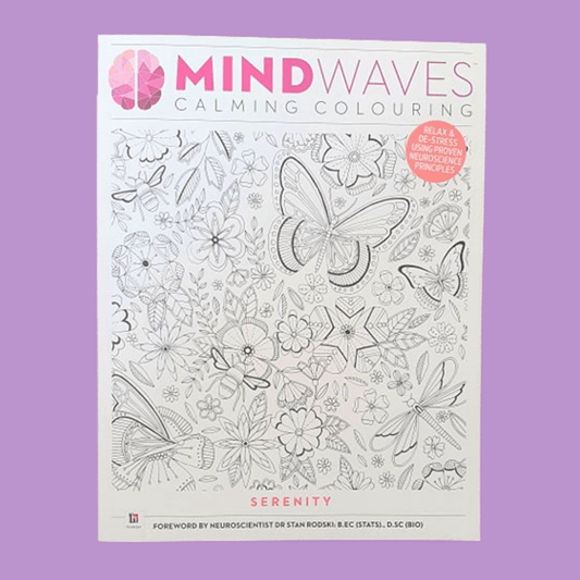 Calming Colouring Book - Mind Waves Serenity - Social Seeds