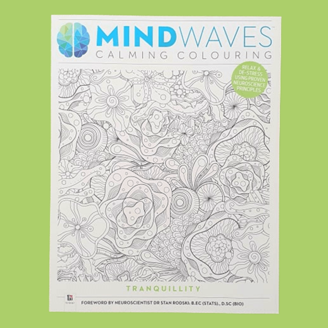 Calming Colouring Book - Mind Waves Tranquillity - Social Seeds